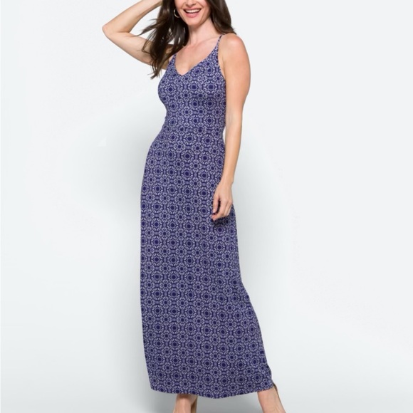 *NWT* Market & Spruce Alisha Knit Strappy Back Maxi - Picture 2 of 3